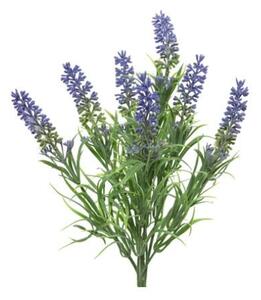Umělá levandule, 7 květů, modro - fialová, délka 34 cm