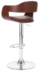 Barová židle Wilber - umělá kůže | hnědá