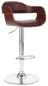 Barová židle Wilber - umělá kůže | hnědá