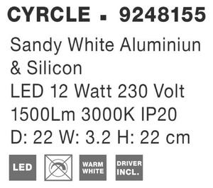NOVA LUCE nástěnné svítidlo CYRCLE bílý hliník a akryl LED 12W 230V 3000K IP20 9248155