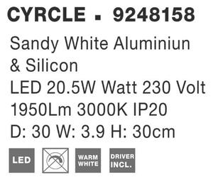 NOVA LUCE nástěnné svítidlo CYRCLE bílý hliník a akryl LED 20.5W 230V 3000K IP20 9248158