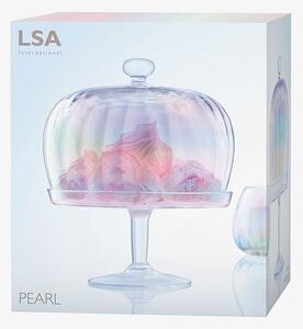 Dortový podnos s poklopem Pearl, Ø 27 cm/Ø 26 cm, výška 31 cm, perleťová - LSA International