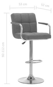 Barová židle - textil | tmavě šedá