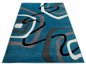 Kusový koberec Moderní tvary modrý 60x100 60x100cm