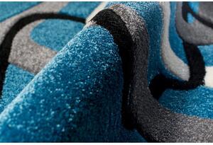Kusový koberec Moderní tvary modrý 60x100 60x100cm