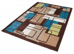 Kusový koberec Moderní tvary 3 hnědý 190x270cm