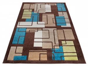 Kusový koberec Moderní tvary 3 hnědý 190x270cm