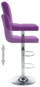 Barové stoličky Breen - umělá kůže - 2 ks | fialové