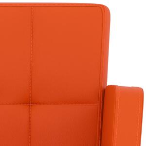 Barové stoličky Shelley - umělá kůže - 2 ks | oranžové