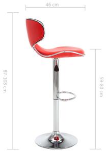 Barové stoličky Porter - umělá kůže - 2 ks | červené