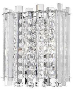 NOVA LUCE nástěnné svítidlo ELEMENT chromovaný hliník sklo a K9 křišťál G9 1x5W 230V IP20 bez žárovky 9046500