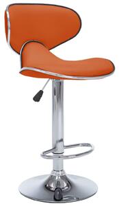 Barové stoličky Porter - umělá kůže - 2 ks | oranžové