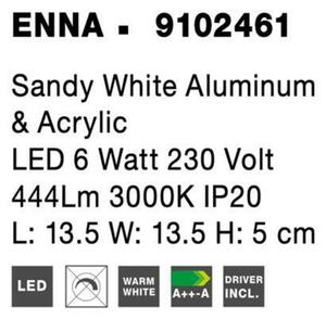 NOVA LUCE nástěnné svítidlo ENNA bílý hliník a akryl LED 6W 220-240V 3000K IP20 9102461