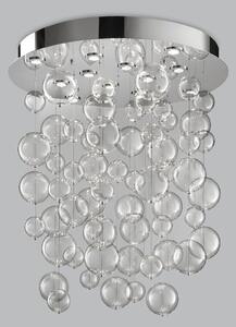 Metallux 251.090.01 Bolero, luxusní závěsné svítidlo, 60 kuliček čirého skla, 12x10W GU10, prům. 100cm, délka závěsu: 110cm