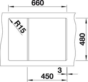 Granitový dřez Blanco METRA 45 S Compact antracit excentr