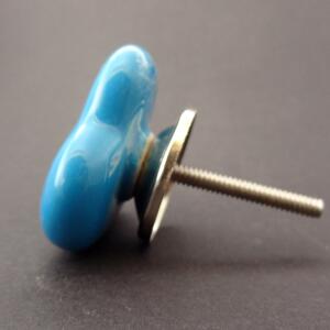 Keramický úchyt-Modré srdíčko hladké Barva kovu: zlatá