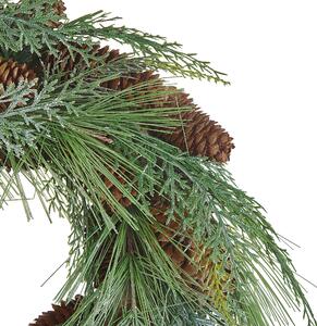 Vánoční věnec ⌀ 34 cm zelený ASTURIA
