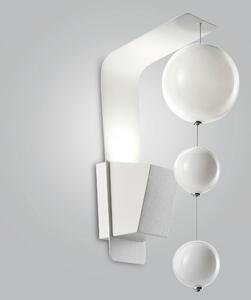 Metallux 252.111.02 Bolero, luxusní nástěnné svítidlo, 3 kuličky bílého skla, 1x10W GU10, výška 57cm
