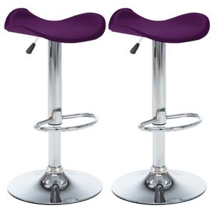 Barové stoličky 2 ks fialové umělá kůže