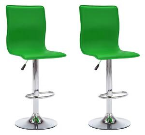 Barové stoličky Hellemon - umělá kůže - 2 ks | zelené