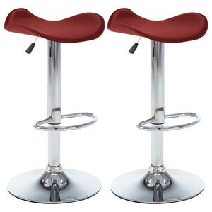 Barové stoličky Torreins - umělá kůže - 2 ks | vínové