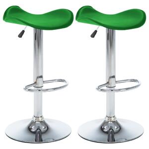 Barové stoličky Chaffey - umělá kůže - 2 ks | zelené
