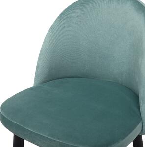 Sada dvou čalouněných židlí, zelený samet, VISALIA