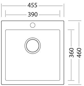 Granitový dřez Sinks VIVA 455 Metalblack