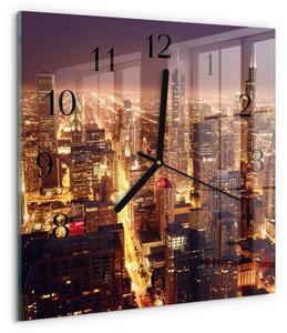 Skleněné hodiny na stěnu Horizont zskc-30x30-00178435