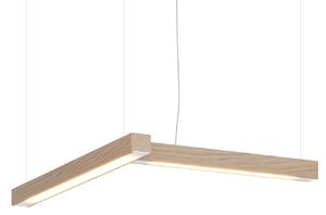 Závěsné světlo LED40 tvar L, více variant - TUNTO Model: přírodní ořech
