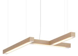 Závěsné světlo LED40 tvar 4, více variant - TUNTO Model: dub, černě mořený