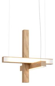 Závěsné světlo LED40 tvar kříž, více variant - TUNTO Model: dub, černě mořený