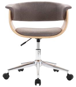 Otočná kancelářská židle Nepean - ohýbané dřevo a textil | taupe