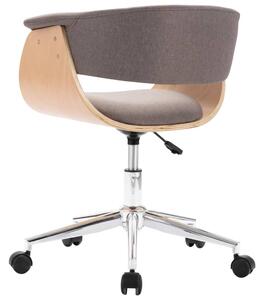 Otočná kancelářská židle Nepean - ohýbané dřevo a textil | taupe