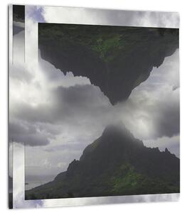Obraz - Hory na Islandu, geometrická koláž (30x30 cm)