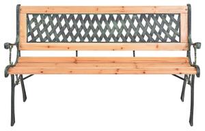 Zahradní lavice 116 cm litina a masivní jedlové dřevo