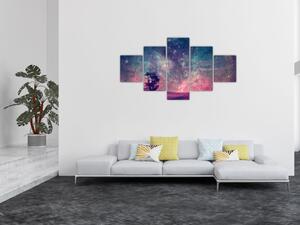 Obraz - Nadpozemská noční obloha (125x70 cm)