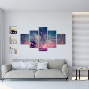 Obraz - Nadpozemská noční obloha (125x70 cm)