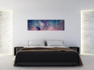Obraz - Nadpozemská noční obloha (170x50 cm)