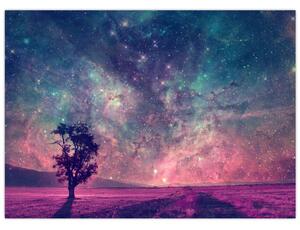Obraz - Nadpozemská noční obloha (70x50 cm)