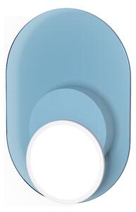 Stropní / nástěnná lampa DOT 03, více variant - TUNTO Model: bílý rám a krycí část, skleněný panel modrý