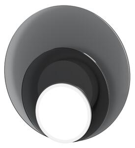 Stropní / nástěnná lampa DOT 06, více variant - TUNTO Model: bílý rám a krycí část, skleněný panel šedý / dubová překližka