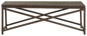 Zahradní lavice 120 cm polyratan hnědá