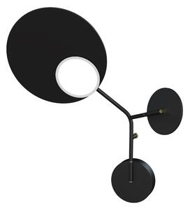 Nástěnná lampa Ballon 3 levostranná, více variant - TUNTO Model: černý rám a krycí část, panel překližka černé barvy