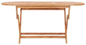 Skládací zahradní stůl 160 x 80 x 75 cm masivní teakové dřevo