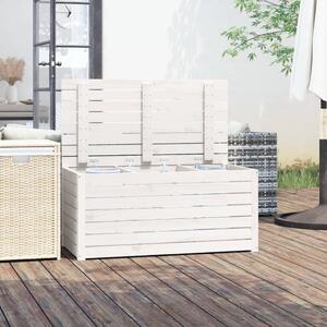 Zahradní box bílý 101 x 50,5 x 46,5 cm masivní borové dřevo