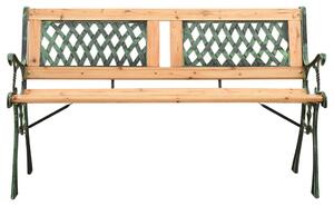 Zahradní lavice 122 cm litina a masivní jedlové dřevo