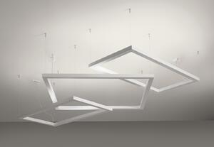 Axolight Framework, bílé závěsné svítidlo pro nepřímé osvětlení, 67,2W LED 3000K, 127x127cm