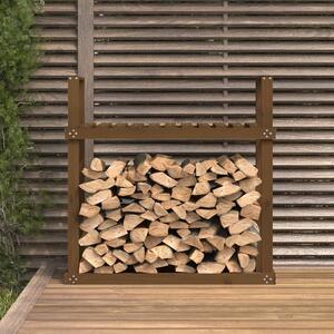 Stojan na dřevo medově hnědý 110x35x108,5 cm masivní borovice