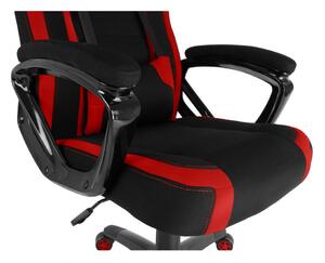 Herní židle A-RACER Q11 –⁠ látka, černá/červená